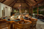 Dining at Night - Villa Ramadewa